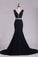 2024 Lace Prom Dresses V Neck Mermaid With Beading Court Train Open Back