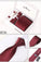 Burgundy Tie Set Cuff Links 4 Pieces Many Colors #H056