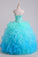 2022 Quinceanera Dresses Ball Gown Floor Length With Beads And Ruffles