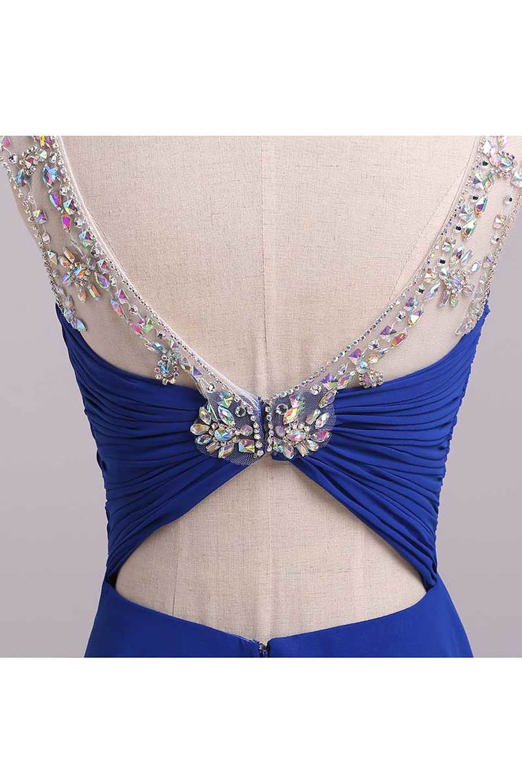 2022 Sexy Sheath/Column Homecoming Dresses Scoop Short/Mini Open Back With Beads