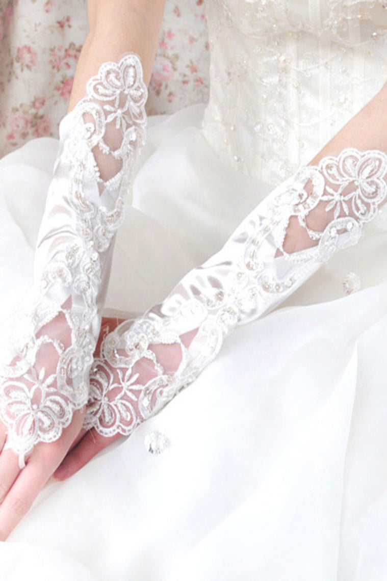 Elbow Length Bridal Gloves #666565646