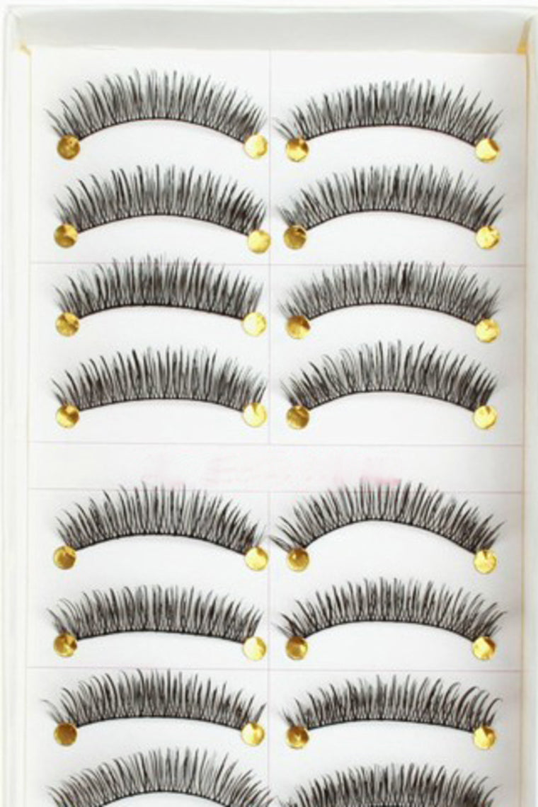 Long, Curved Fashion Lashes With Added Volume   10 Pairs Per Box