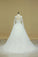 2022 V Neck Long Sleeves Wedding Dresses With Applique Organza Open Back