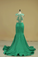 2022 Scoop Mermaid/Trumpet Prom Dresses With Applique