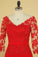 2022 Red V Neck 3/4 Length Sleeve Mother Of The Bride Dresses Chiffon With Applique