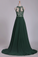 2022 Scoop Chiffon With Applique And Beads Prom Dresses A Line Sweep Train