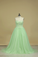2022 New Arrival Sweetheart Prom Dresses A Line Tulle Sweep Train With Beading