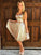 Homecoming Dresses A-Line/Princess V-Neck Sleeveless Knee-length Mylie Sequins Two Piece Dresses