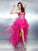 A-Line/Princess Sweetheart Homecoming Dresses Rhinestone Sleeveless High Low Organza Cocktail Dresses Cara