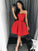 A-Line/Princess Satin Sweetheart Katie Sleeveless Ruffles Short/Mini Homecoming Dresses Dresses