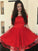 A-Line/Princess Organza Off-the-Shoulder Ruffles Lynn Homecoming Dresses Short/Mini Dresses