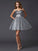 Wendy A-Line/Princess Spaghetti Straps Sleeveless Homecoming Dresses Short Organza