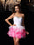 A-Line/Princess Sweetheart Ruffles Sleeveless Short Chasity Organza Cocktail Homecoming Dresses Dresses