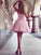 A-Line/Princess Sweetheart Ruffles Sleeveless Jaelyn Satin Short/Mini Homecoming Dresses Dresses