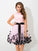 A-Line/Princess High Neck Bowknot Sleeveless Short Net Homecoming Dresses Cocktail Dresses Jacquelyn